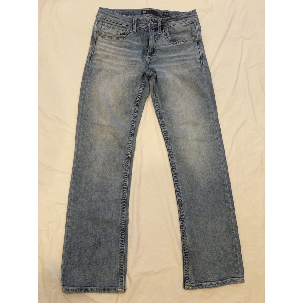 BKE Jeans Men's 30x32 Blue Light Wash Straight Stretch